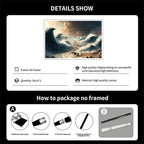 XWNLTEPK Moses Parted Red Sea Figures Jesus Bible Art Modern Poster Jesus Print Art Bible Home Decor Boho Wall Christian Canvas Art Poster