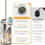 Black Pendant Lighting Modern Pendant Light, Mini Crystal Chandeliers,Adjustable Pendant Light Fixture for Kitchen Island Dinning Room Bedroom (1 Pack)