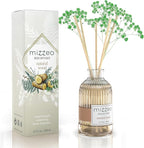 MIZZEO Reed Diffuser Set, Natural Wood 6.76 fl oz Highly Scented Room Diffuser Home Fragrance Essential Oil Reed Flower Diffuser, House Bedroom Office Decor & Gifts
