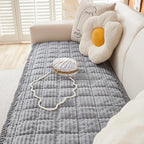 Couch Cover for Dogs Washable, Fuzzy Pet Couch Covers for 3 Cushion Sofa Pet Friendly, Non Slip Sofa Cover (Light Gray, 27.6" x 70.9"/70 x 180cm)