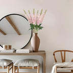 Delphinium Artificial Flowers,6PCS Tall Pink Fake Flowers 29.5" Faux Hyacinth Silk Flowers with Stems for Wedding Party Home Garden Decor (Pinkish Purple)