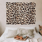 HZOHNAGO Leopard Print Tapestry Rustic Brown Leopard Wild Animal Printed Wall Tapestry Painting Wall Hanging for Bedroom Living Room Dorm 40" W x 30" H