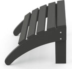 WestinTrends Outdoor Ottoman, Patio Adirondack Ottoman Foot Rest, All Weather Poly Lumber Folding Foot Stool for Adirondack Chair, Widely Used for Outside Porch Pool Lawn Backyard, Gray