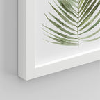 SIGNWIN Framed Banana Palm Monstera Leaf Wall Art, Set of 4 Green Pastel Wall Decor Prints, Nature Wilderness Wall Décor for Living Room, Bedroom - 11"x14" White