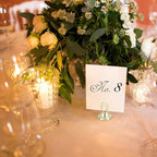 PATIKIL 12 Pack 1.57 Inch Table Number Holders, Weighted Base Place Card Holders Picture Stand Photo Sign Clips for Wedding Reception Restaurants, Silver