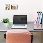 CRUGLA 4x6 Magnetic Picture Frames for Refrigerator 12 Packs, Modified Magnetic Sheet with Self Adhesive Backing, Black 4 by 6 Photo Frame Set for Locker Glass Window Door Cubicle