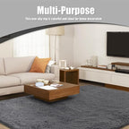 Shag Area Rug for Bedroom 5x8,Deep Grey Fluffy Area Rugs for Living Room,Soft Fuzzy Rug Non-Shedding Indoor Plush Carpet for Kids Bedroom Nursery Dorm Home Decor