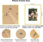 12 Packs 8x10 Picture Frames, Display 5x7 with Mat or 8x10 Without Mat, Gallery Wall Frame Set, 8 by 10 Frames Bulk Set of 12 Collage Wall Decor Photo Frames Set for Wall and Tabletop, Gold