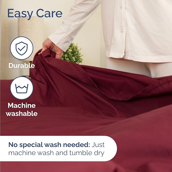 Twin Size 3 Piece Sheet Set - Comfy Breathable & Cooling Bed Sheets Set - Hotel Luxury Bedding for Women, Men, Kids, Teens, Boys & Girls - Deep Pockets, Ultra-Soft, Wrinkle Free - Oeko-Tex - Burgundy