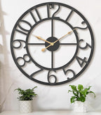 14 Inch Large Wall Clocks for Living Room Decor,Big Silent Battery Operated Metal Wall Clock,Rustic Modern FarmhouseArabic Numerals Wall Clock for Kitchen,Office,Bedroom,Dinng Room