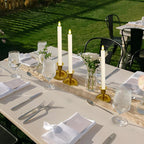 Candlestick Holders 6 PCS Short Metal Taper Candle Holders, KSWING Gold Candle Stick Holders Set, Perfect for Table Centerpiece Mantel Party Wedding Christmas Home Decor, Set of 6