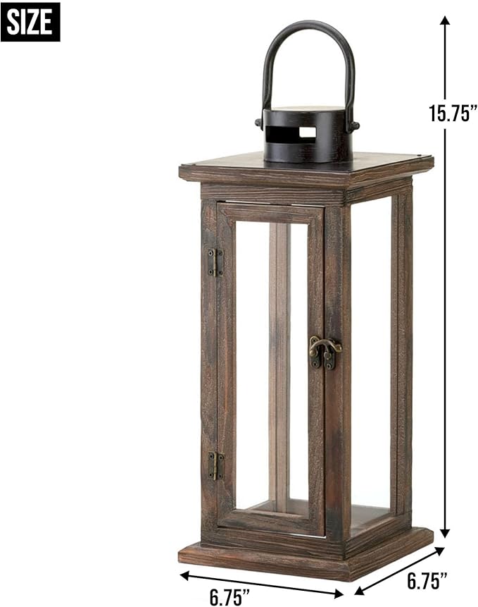 Koehler Home Decor Perfect Lodge Wooden Lantern