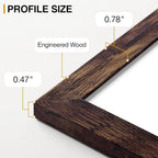 Vittanly 15 Pack Picture Frames Collage Wall Decor for Mounting or Tabletop Display, Gallery Frame Set for Family, Multi Sizes Including 3pcs 8x10, 6pcs 5x7, 6pcs 4x6, Brown