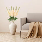 6PCS Champagne Snapdragon Artificial Flowers 29.5" Long Stem Delphinium Silk Faux Flowers Bulk for Tall Vase Wedding Home Garden Decor (Champagne)