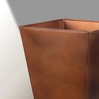 KOL 25''H. Tall Galvanized Steel Planter with Saucer, Set of 2, Planter Pots with Drainage Hole for Indoor & Outdoor Use, Decorative Flower Plant Pots for Front Porch, Patio, Deck - Rust Color