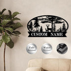 Personalized Hunting Metal Signs Outdoor - Custom Deer Antler Wall Art, Last Name Signs for Home, Rustic Cabin & Lodge Decor, Housewarming Gifts - MADE IN USA