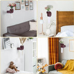 Wall Sculptures, Hand Vases Home Decor, Wall Mount Art Sculpture, Unique Wall Art Statue, Funky Flower Vase Decorations, Modern Eclectic Hanging Decor,Glass Test Tube Vase