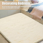 Shag Area Rug for Bedroom 5x8,Ivory Fluffy Area Rugs for Living Room,Soft Fuzzy Rug Non-Shedding Indoor Plush Carpet for Kids Bedroom Nursery Dorm Home Decor