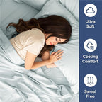 King Size 4 Piece Sheet Set - Comfy Breathable & Cooling Bed Sheets Set - Hotel Luxury Bedding for Women, Men, Kids, Teens, Boys & Girls - Deep Pockets, Ultra-Soft, Wrinkle Free - Oeko-Tex - Ice Blue