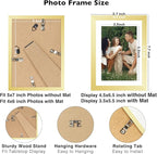 12 Packs 5x7 Picture Frames Bulk, Display 4x6 with Mat or 5x7 Without Mat, Gold Gallery Frame Set, 5 by 7 Frames Bulk Set of 12, Collage Wall Decor Photo Frame Set for Wall and Tabletop, Gold