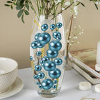 100PCS Navy Blue Faux Pearls Beads for Centerpiece Vases, Vase Filler Faux Pearls, No Holes Filler Beads for Party Anniversary Birthday Wedding Table Decor, 14/20/30mm