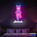 Personalized Funny Llama Neon Sign, Custom UV Printed Llamaste Decor Led Light, Psychic Lama Glama Wall Art Lights Signs, Decorative Gifts For Friends, Kids, Mom, Yoga Lover, Bedroom