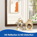 WEER Retro Copper Bathroom Mirror, 48x36 Inch Bronze Oil Rubbed Framed Mirror, Rectangle Classic Vintage Framed Wall Mirror, Farmhouse Vanity Mirror, Tempered Glass, Vertically or Horizontally