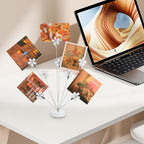 Photo Tree Holder Clip, 8 Branch Money Family Tree Gift Card Holder with Clips Picture Frame Stand for Memo Paper Note Wedding Photo Display Office Decor(White)