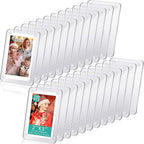 Remerry 100 Pcs Acrylic Fridge Magnetic Frames for Photos Compatible with Polaroid Instax Mini Pictures Double Sided Clear Refrigerator Magnetic Frame for Family Friend Holiday Gift, 2.36 x 3.54 Inch