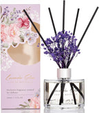 M&SENSE Reed Diffuser Set with 7 Sticks | 7.0oz Fresh Green & Eucalyptus Scent, Home Fragrance Diffuser for Bedroom Bathroom Décor, Scented Diffuser with Baby's Breath Flower Gifts for Women