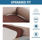 H.VERSAILTEX Velvet Stretch Individual Couch Cushion Cover Plush Cushion Slipcover for Loveseat Sofa Cushion Furniture Protector Seat Cushion Sofa Cover (1 Piece Sofa Cushion Cover, Burnt Brick)