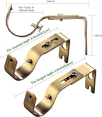 Frienda 6 Pcs Curtain Rod Brackets Adjustable Holder Wall for 1 Inch Diameter Curtain Rod General Bracket Hooks with Screws (Green Bronze)