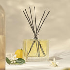 NEST New York Reed Diffuser, Sunlit Yuzu & Neroli - 5.9 fl oz - Fragrance for Up to 90 Days - Reusable, Refillable Glass Holder - Includes 8 All-Natural Reed Sticks - Flame Free