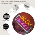 Hot Rod Garage Neon Sign for Wall Decor Garage Neon Light Parking LED Neon Sign Colorful Led Neon Light for Garage Man Cave Mall Decoration