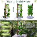 Frog Statue Garden Decor, Resin Mother and Baby Frog Figurines Outdoor Decorations, Frog Decor for Yard Art Porch Lawn Ornaments, Unique Housewarming Gifts
