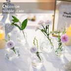 Glasseam Bud Vases in Bulk 40: Clear Glass Vases for Centerpieces Cute Mini Small Vases for Flowers Decorative Tiny Centerpiece Decor for Table Wedding Party Dining Room Decoration
