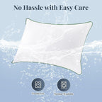 Hotel-Quality Bedding Bed Pillows for Sleeping - Queen Size Set of 2, 100% Breathable Cotton Cover Soft Supportive Fluffy Pillows 2 Pack Full size20*28（Green）