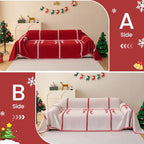 Chenille Armchair Sofa Slipcover Washable Furniture Protector Recliner Couch Cover 1-Piece Cushion Stain Resistant Chair Cover Soft Breathable Couch Cover Blanket, Red Bow 71"x 150"