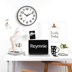 Wall Clock 16 Inch Silent Non-Ticking Modern Clock Battery Operated Classic Simple Minimalist Analog Decorative for Kitchen, Living Room,Office, Bedroom, Bathroom (Black)