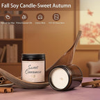 Auelife Fall Candle, Sweet Cinnamon Scented Candle, Fall Scents Soy Candles for Home Scented - Autumn Candles Gifts Set for Men and Women, Holiday, Thanksgiving, 7oz