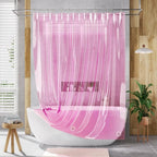 AmazerBath 72x78 Long Shower Curtain Liner, Clear Pink Plastic Shower Curtain Liner, Waterproof PEVA Shower Liner, Cute Lightweight Shower Curtains for Bathroom with 3 Magnets & 12 Rustproof Grommets