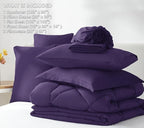 CozyLux King Size Comforter Set Purple - 7 Pieces Bed in a Bag King, Luxury Soft Bed Set for All Seasons, Bedding Set with Down Alternative Comforter, Sheets, Pillowcases & Shams
