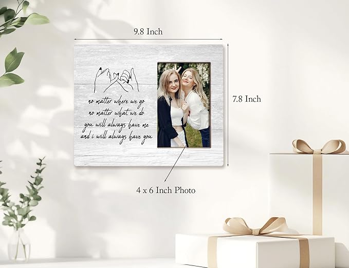 Orchroma Friendship Gifts for Women,Best Friend Picture Frame,Friend Birthday Christmas Graduation Gifts for Women Bestie,Long Distance Friendship Gift, 4 x 6 Inch Photo