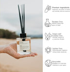 Duša Lemongrass Reed Diffuser & Sticks - 5 Fl Oz Essential Home Fragrance for Bathroom, Office & Living Spaces – Stylish & Long-Lasting Room Air Freshener - Ideal for Housewarming & Special Occasions