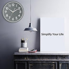 AKCISOT Wall Clock Bathroom 10 Inch Analog Small Wall Clocks Battery Operated - Silent Non Ticking Modern Simple Style Clock Decorative for Kitchen,Bedroom,Home Office,Living Room,School(Gray)