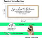 ZZJJHYWGQ Life Is Like The Bathroom Wall Decor 32×12 Inch Large Laundry Wood Framed Sign for Funny Restroom Toilet Wall Hanging Art (Wood)