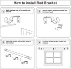 Latest Curtain Rods for Windows 28 to 144 Inches Length Adjustable 1 Inch Diameter Window Heavy Duty Curtain Rod with Aluminium Finials Set for Outdoor, Farmhouse, Bedroom, Living Room, Black