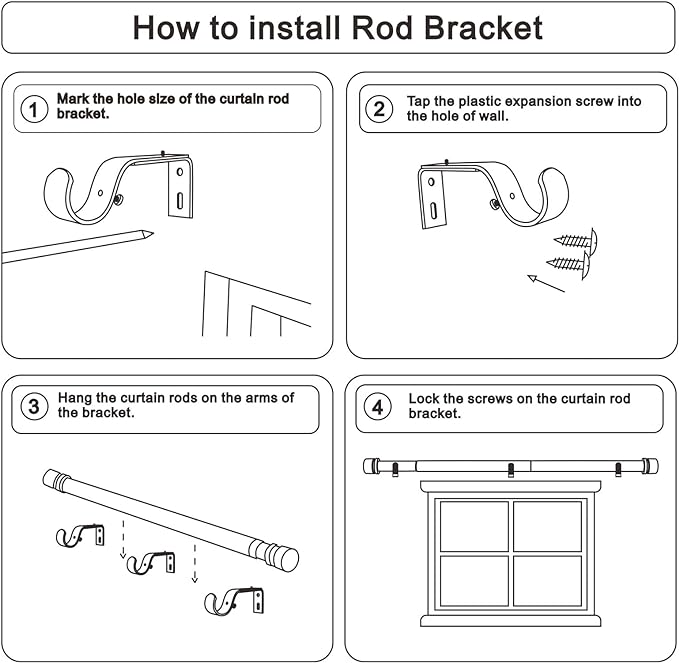 Curtain Rods for Windows 16 to 240 Inches Adjustable Length 1 Inch Diameter Window Curtain Rod with Aluminium Finials, Flash Gold