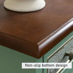 Vintage Accent Chest with 5-Drawers and Door Carved Wood Storage Cabinet Modern Dresser for Living Room, Entryway, Hallway, Sage Green