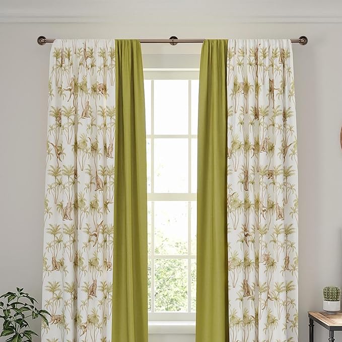 Industrial Curtain Rods 18 to 88 in,Blackout Curtain Rod,Adjustable Length,1 in Diameter Pipe,Wall or Ceiling Mounted,for Bedroom and Living Room (Antique Brass18” to 88”)